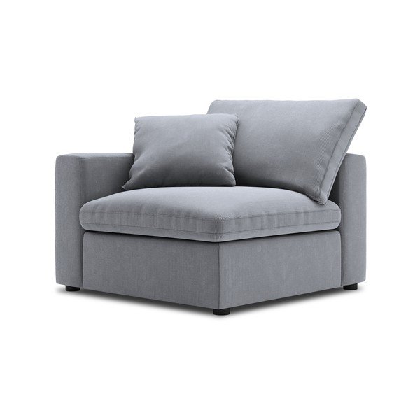 Sivi kutni dio modularne sofe od samta Windsor & Co Sofas Galaxy, lijevi kut-image-2