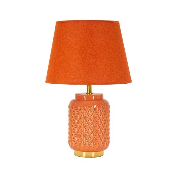 Narančasta stolna lampa keramička s tekstilnim sjenilom (visina 44 cm) – Mauro Ferretti