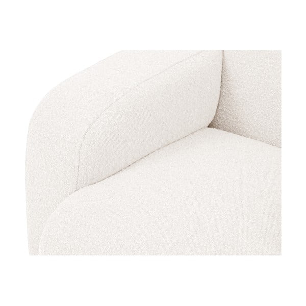 Bijela kutna garnitura od bouclé tkanine (s desnim kutom) Molino – Micadoni Home-image-1