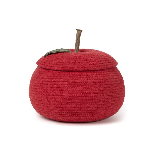 Crvena tekstilna dječja kutija za pohranu ø 28x20 cm Apple – Lorena Canals