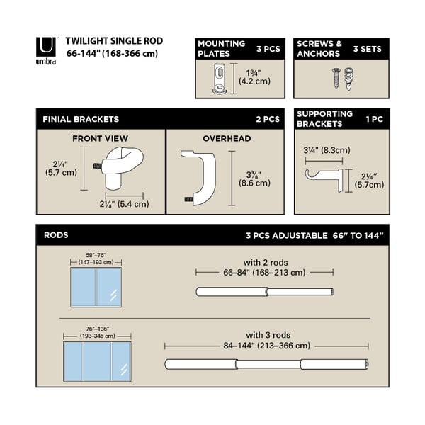 Željezna proširiva karniša 213 - 365 cm Twilight – Umbra-image-4