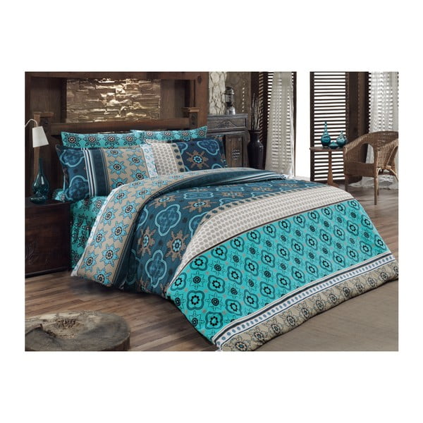 Kessa Azul pamučna posteljina, 135 x 200 cm