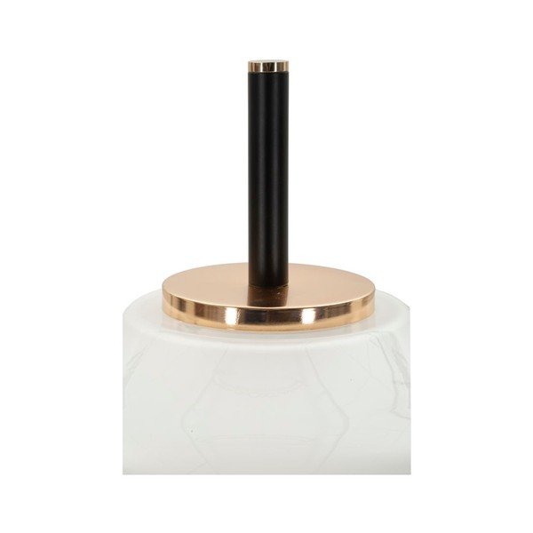 Bijela/crna stojeća svjetiljka sa staklenim sjenilom (visina 168 cm) Vintage – Mauro Ferretti-image-4