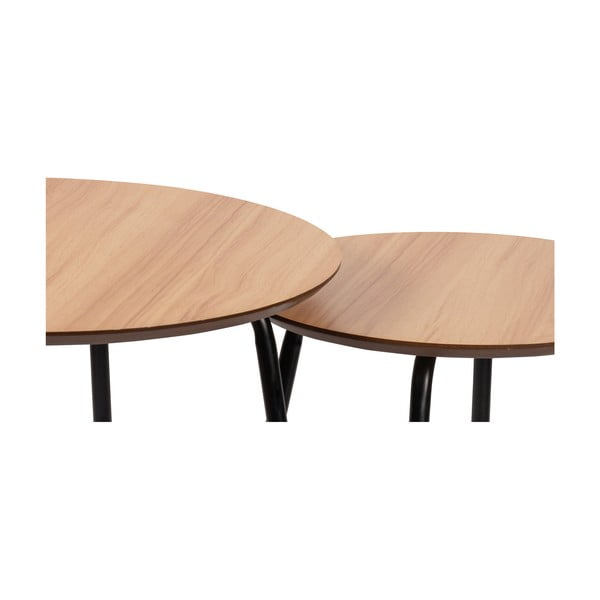 Okrugli stolići za kavu u setu 2 kom u prirodnoj boji ø 55 cm Luke – Bonami Essentials-image-3