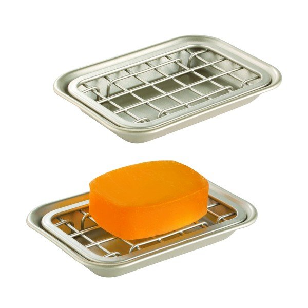 Posuda za sapun u srebrnoj boji iDesign Gia, 14,5 x 10 cm-image-3