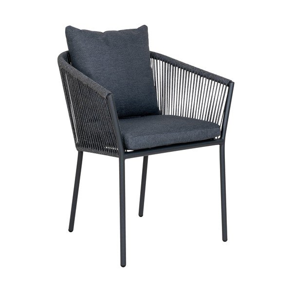 Tamno siva metalna/podstavljena vrtna stolica Salerno – House Nordic