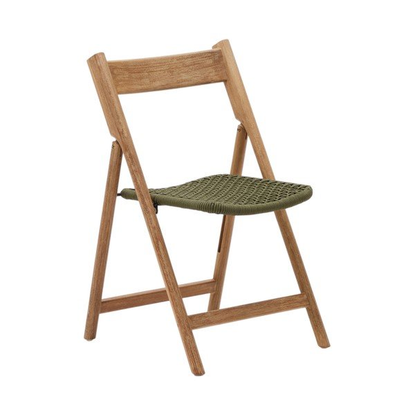 Zelena/u prirodnoj boji vrtna stolica od masivnog drveta Dandara – Kave Home