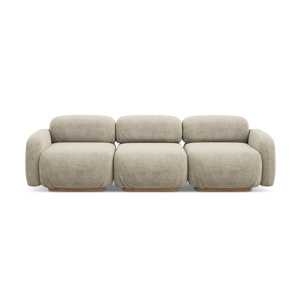 Bež sofa od bouclé tkanine 270 cm Ailani – Makamii
