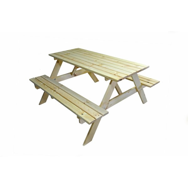 Vrtni blagovaonski set od borovine za 4 osobe Piknik - Rojaplast-image-3