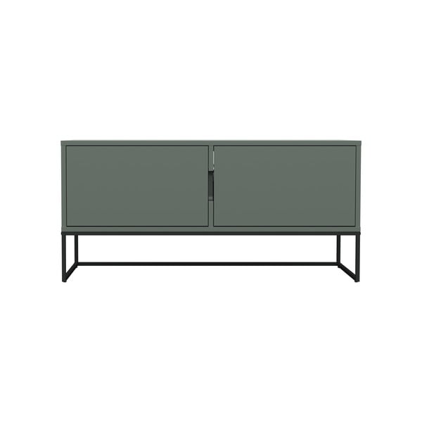 Sivo-zeleni TV stol 118x57 cm Lipp - Tenzo