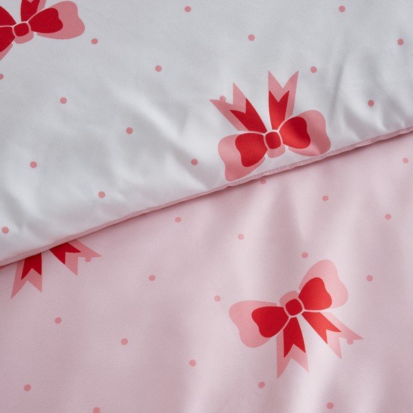 Ružičasta posteljina za krevet za jednu osobu 135x200 cm Dotty Bows – Sassy B-image-4