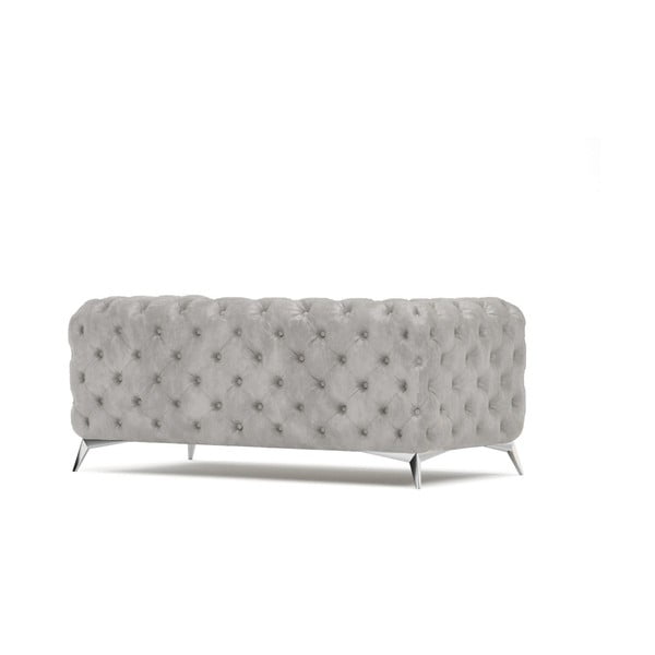 Svijetlo siva baršunasti sofa 185 cm Chelsea – Ropez-image-2