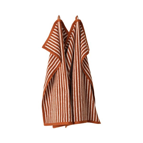Konjak smeđi/krem pamučan ručnik 50x70 cm Dixie – Jotex-image-2