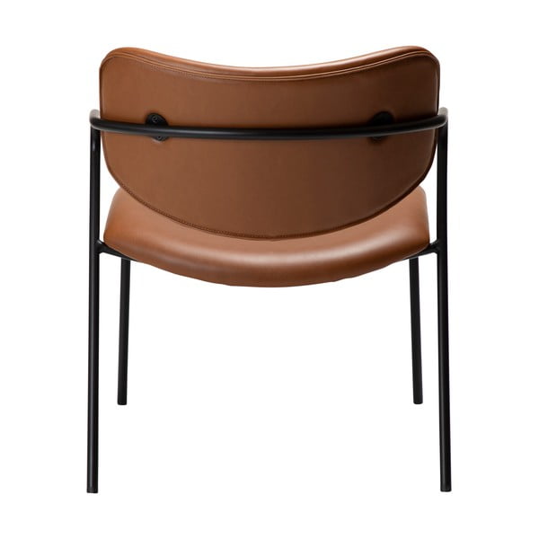 Konjak smeđa fotelja od imitacije kože Zed - DAN-FORM Denmark-image-4