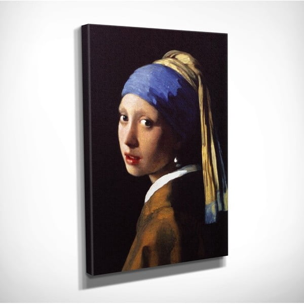 Zidna reprodukcija na platnu Johannes Vermeer The Girl with Pearl, 30 x 40 cm-image-3