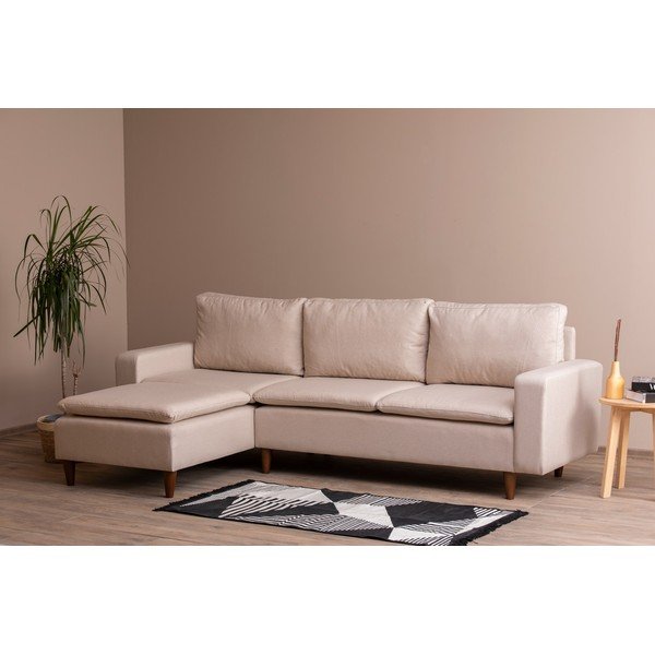 Bež kutna garnitura (s lijevim kutom) Lungo – Balcab Home-image-2