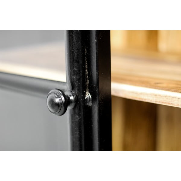 Crna vitrina od punog bagrema 170x90 cm Kingston - HSM collection-image-1