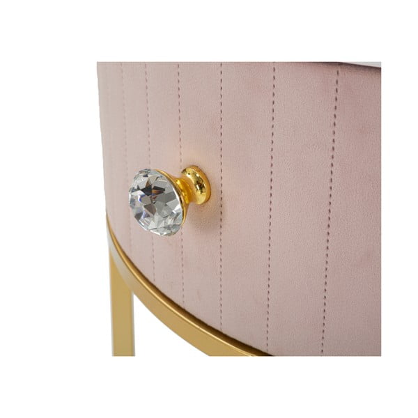 Svijetlo ružičasti/u zlatnoj boji noćni ormarić Montpellier – Mauro Ferretti-image-4