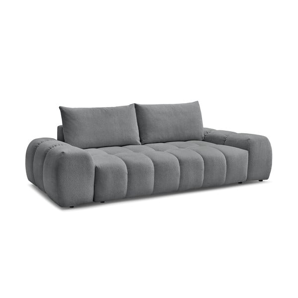 Tamno siva sklopiva/s prostorom za odlaganje sofa od šenila 278 cm Everest – Bobochic Paris-image-3