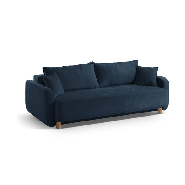 Tamno plava sklopiva/s prostorom za odlaganje sofa 231 cm Elen – Micadoni -image-2