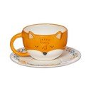 Narančasta šalica s tanjurićem Sass & Belle Finley Fox, 210 ml