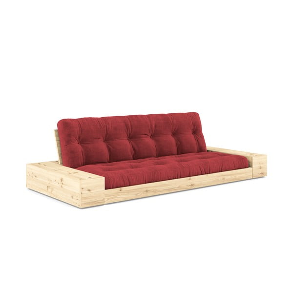 Crvena sklopiva sofa od samta 244 cm Base – Karup Design