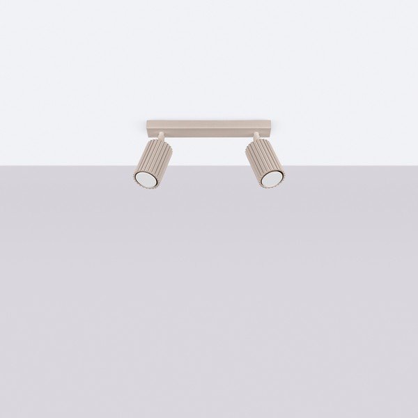 Smeđe-sivi metalni reflektor 6,5x30 cm Gleam – Sollux-image-2