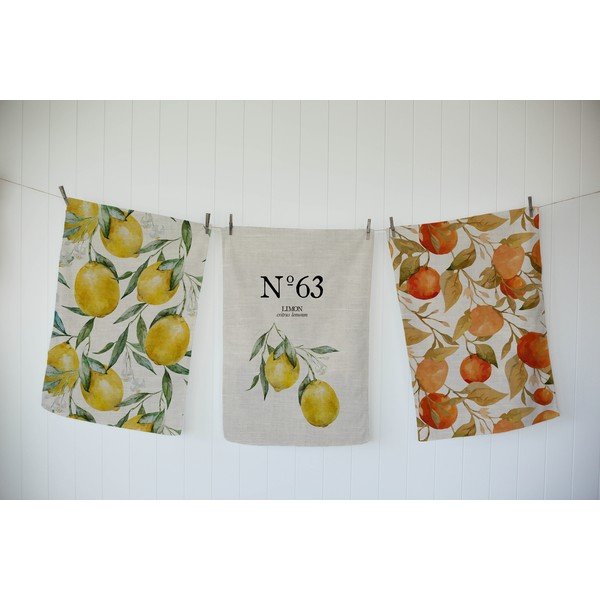 Set od 3 kuhinjske krpe Madre Selva Lemons, 50 x 70 cm-image-1