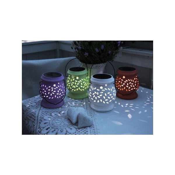Crvena keramička vanjska LED lampa Star Trading Clay, visina 14 cm-image-3