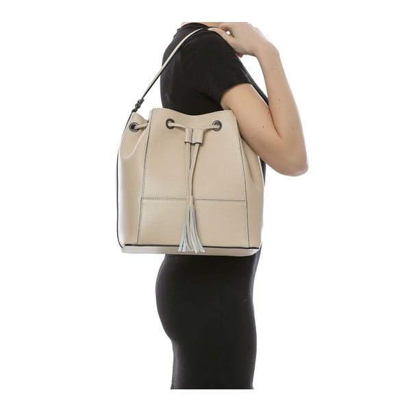 Bež kožna torbica Sofia Cardoni Loreto-image-3