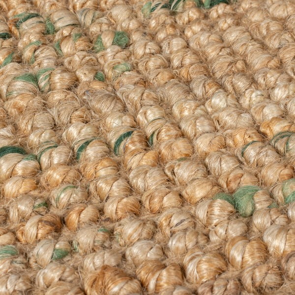 Zeleni/u prirodnoj boji obostrani/ručno rađen juten tepih 200x290 cm Jute Boucle Green – Flair Rugs-image-3