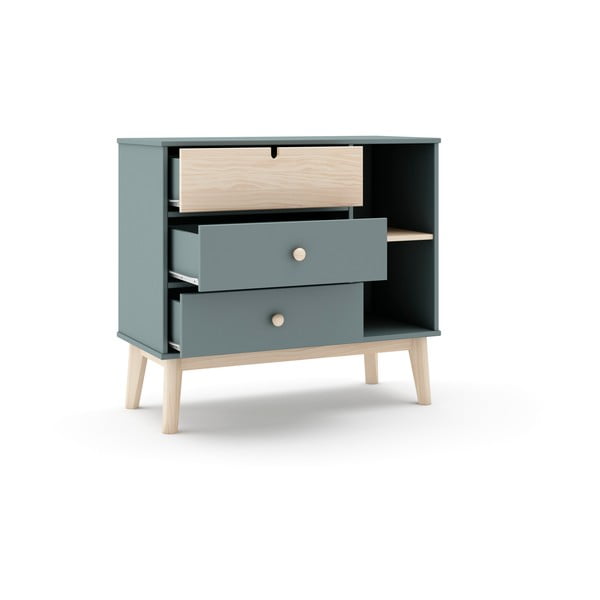 Dječja komoda prljavo zelena 90x81x40 cm Estefania – Marckeric-image-3