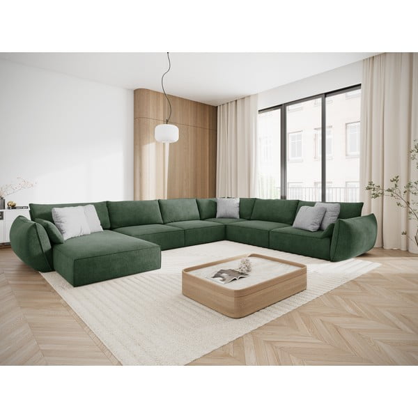 Tamno zelena kutna garnitura (desni kut) Vanda - Mazzini Sofas-image-1