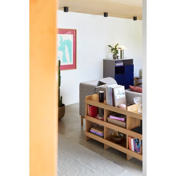 Biblioteka u dekoru hrasta u prirodnoj boji 120x70x32 cm Momentum – Hübsch-image-1