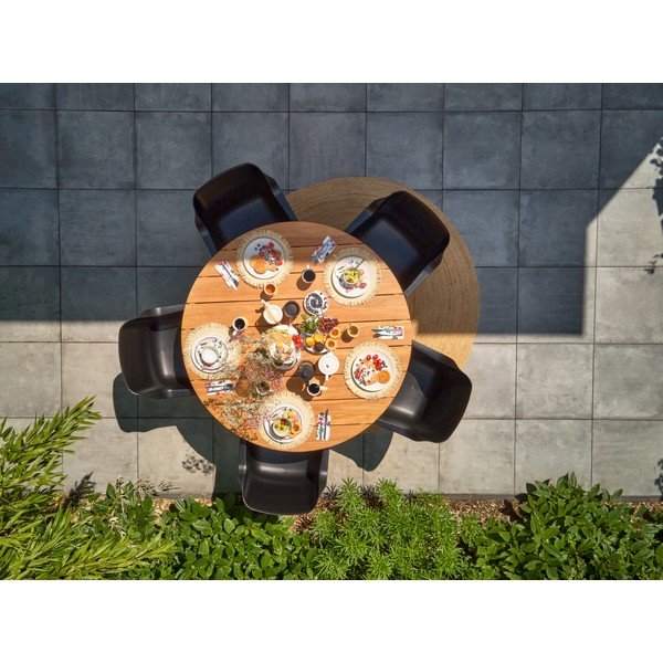 Okrugao vrtni stol od masivne tikovine ø 150 cm Stephanie – Hartman-image-1