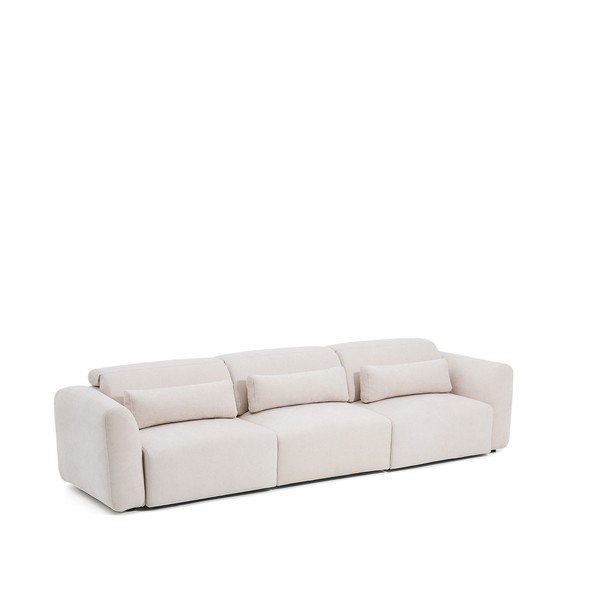 Bež podesiva/sklopiva sofa od šenila s ležaljkom 335 cm Lares – Kave Home-image-3