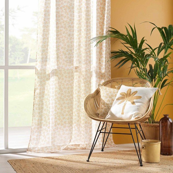 Žuta /bijela prozirna zavjesa 140x240 cm Maddy – douceur d'intérieur-image-3