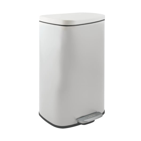 Mat bijela željezna kanta za smeće s pedalom 50 l   Akira – Spirella
