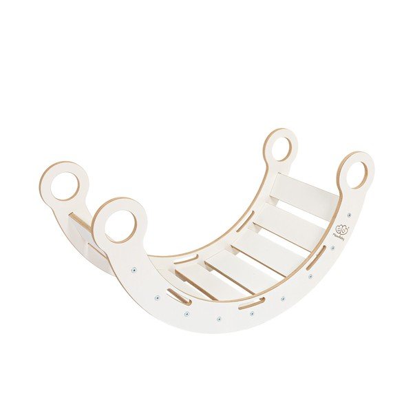 Bijela ljuljačka od masivnog bora 39x75x38 cm Montessori – Meowbaby