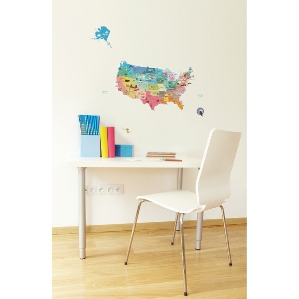 Velika samoljepljiva zidna karta USA Ambiancea, 50 x 70 cm-image-4