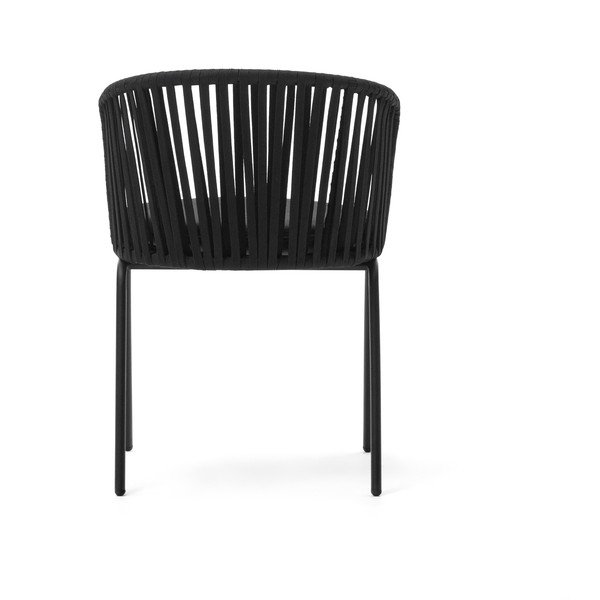 Crna metalna vrtna stolica Saconca - Kave Home-image-2