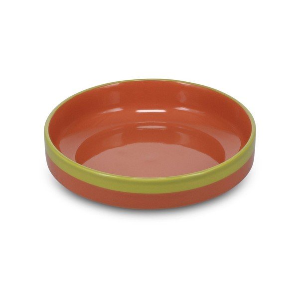 Zeleni/narančasti dubok tanjur od kamenine ø 21 cm Duo – ONA