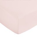 Ružičasta plahta s gumom od pamučnog satena 150x200 cm Cotton Sateen – Bianca