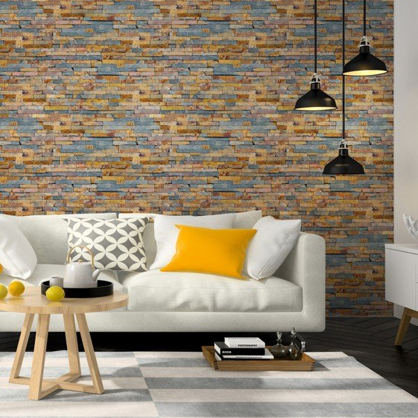 Zidna naljepnica Ambiance Recycled Natural Wood, 40 x 40 cm-image-3