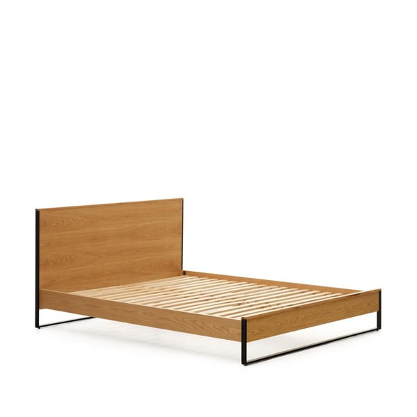 Bračni krevet s podnicom 160x200 cm u prirodnoj boji Taiana – Kave Home
