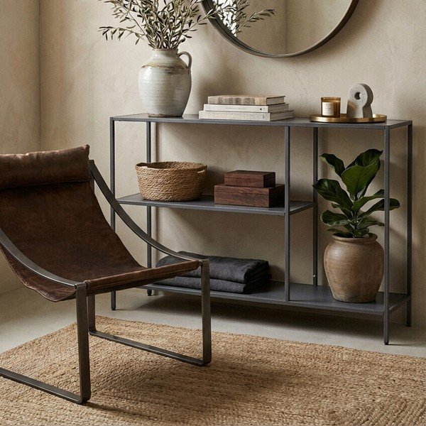 Sivi željezni pomoćni stol 30x120 cm Acero – Premier Housewares-image-4