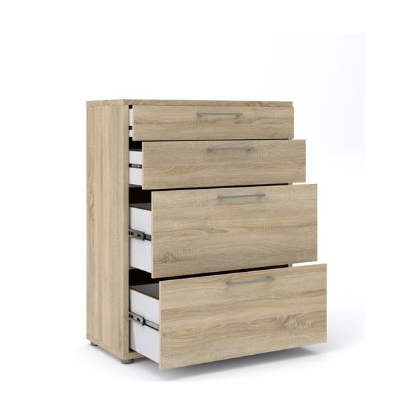 Modularna biblioteka u dekoru hrasta u prirodnoj boji 89x113 cm Prima – Tvilum-image-2