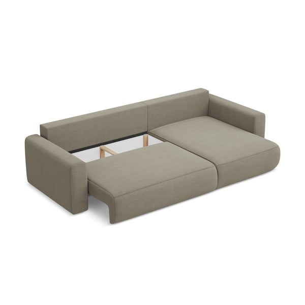 Svjetlo smeđa sklopiva/s prostorom za odlaganje kutna garnitura (s desnim kutom/s ležaljkom) Kapua – Makamii-image-3