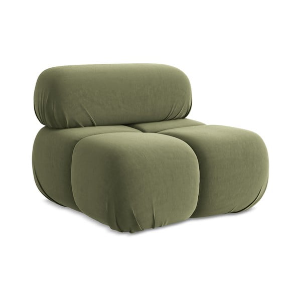 Svijetlo zelena baršunasti modularna sjedeća garnitura Lokua – Makamii-image-1