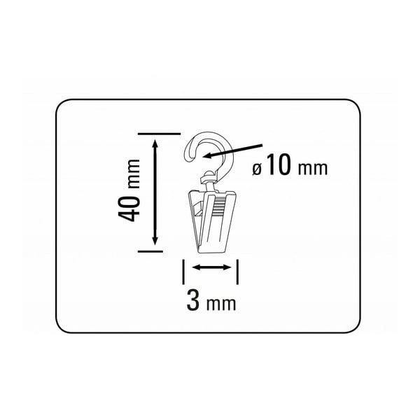 Smeđe plastične kopče za zavjese 10 kom - SP TREND-image-2